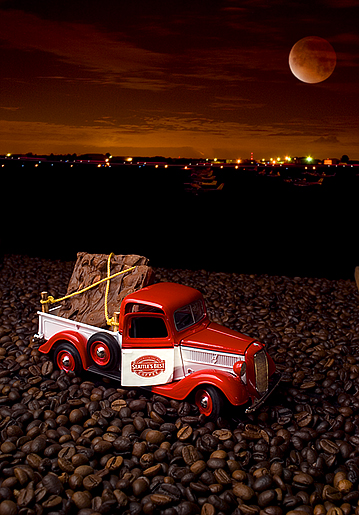 1937 Seattles Best Coffee Ford Pickup creative NJ product photography