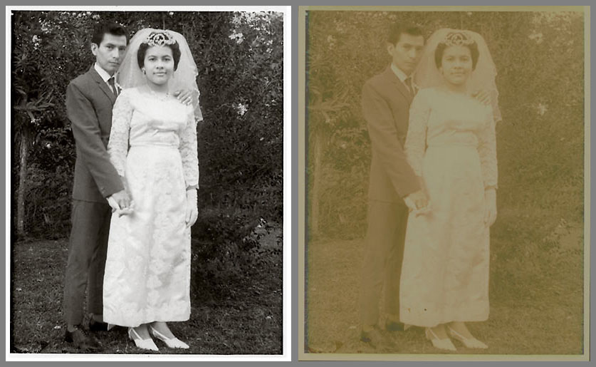 photo restoration of faded print